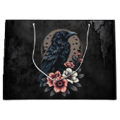 黒い威厳のある烏 ラージペーパーバッグ (正面)