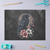 黒い威厳のある烏 薄葉紙 (クラフト)