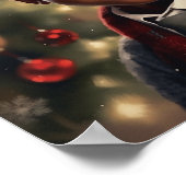 黒い子供たちのクリスマスの喜びの服装 ポスター (角)