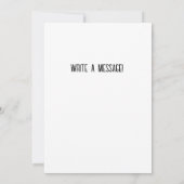 黒い子犬のポープリントとカスタム文字 カード (裏面)