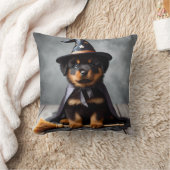 黒い子犬の枕 クッション (ブランケット)