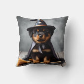 黒い子犬の枕 クッション (裏面)