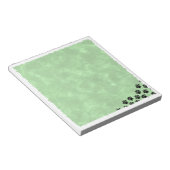 黒い子犬の足は緑の水色を印刷 ノートパッド (アングル)