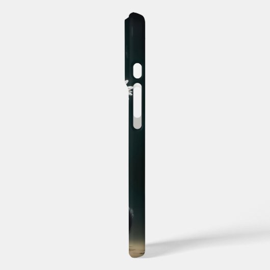 黒い子猫と白いデイジー Case-Mate iPhoneケース (裏面 / 左)