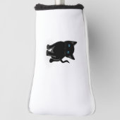 黒い子猫の漫画 ゴルフヘッドカバー (回転90)