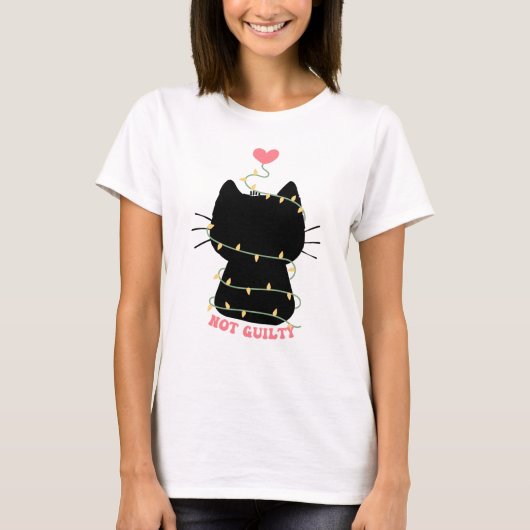 黒い子猫は無罪 Tシャツ (正面)