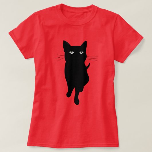 黒い子猫ゴシック猫 Tシャツ (デザイン正面)