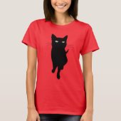 黒い子猫ゴシック猫 Tシャツ (正面)