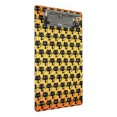 黒い子猫パターン ミニクリップボード (アングル)