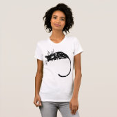 黒い子猫猫の子ネコはカスタマイズ Tシャツ (正面フル)