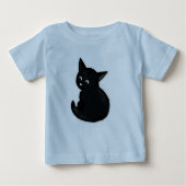 黒い子猫 ベビーTシャツ (正面)