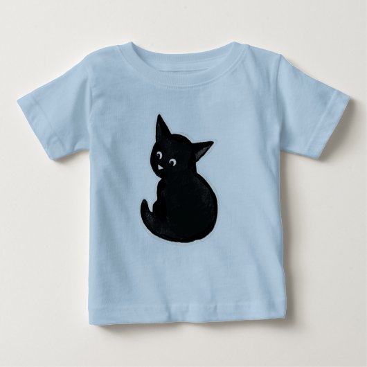 黒い子猫 ベビーTシャツ (正面)
