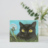 黒い子猫 ポストカード (スタンド正面)