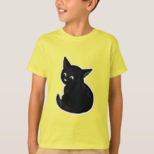 黒い子猫 Tシャツ (正面)