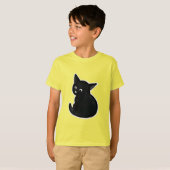 黒い子猫 Tシャツ (正面フル)
