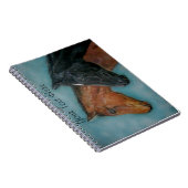 黒い子馬のクリの茶色の子馬のベビーの馬 ノートブック (右側)