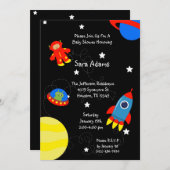 黒い宇宙の外国5x7ベビーシャワーの招待状 招待状 (正面/裏面)