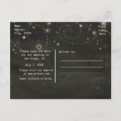 黒い宇宙の暗い星空が渦を巻くどんなイベント 案内ポストカード (裏面)