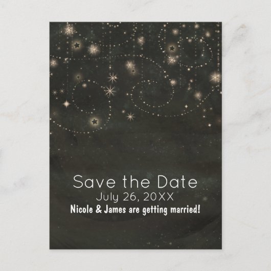黒い宇宙の暗い星空が渦を巻くどんなイベント 案内ポストカード (正面)