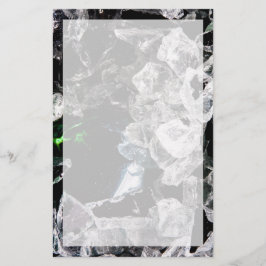 黒い宇宙空間の白い結晶 便箋