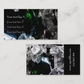 黒い宇宙空間の白い結晶 名刺 (正面/裏面)