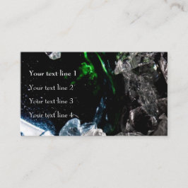 黒い宇宙空間の白い結晶 名刺