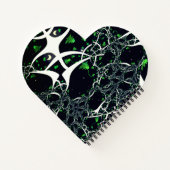 黒い宇宙、ニット上の不完全な白フラクタル ノートブック (裏面)