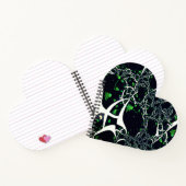 黒い宇宙、ニット上の不完全な白フラクタル ノートブック (内部)