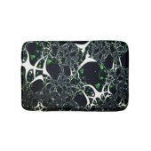 黒い宇宙、ニット上の不完全な白フラクタル バスマット (正面)