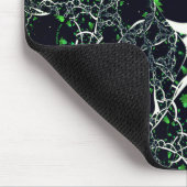 黒い宇宙、ニット上の不完全な白フラクタル マウスパッド (コーナー)