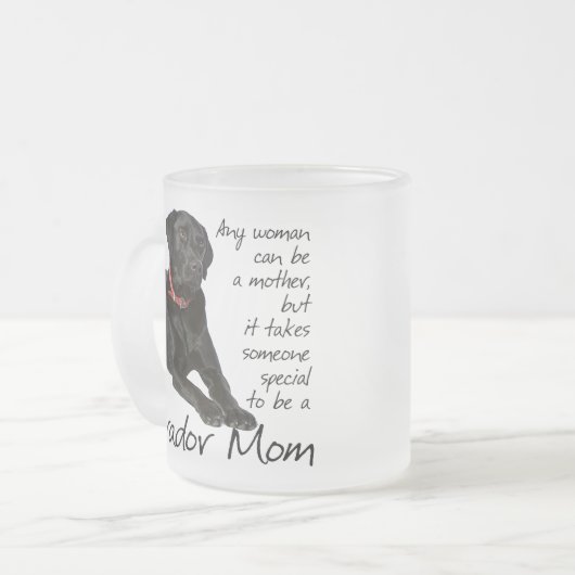 黒い実験室のお母さんのマグ フロストグラスマグカップ (正面左)