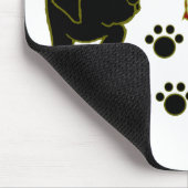 黒い実験室のお母さん マウスパッド (コーナー)