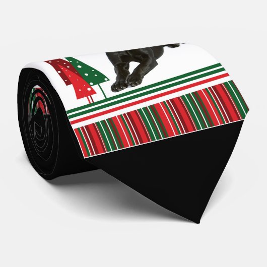 黒い実験室のクリスマスのタイ ネクタイ (ロール)