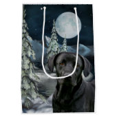 黒い実験室のクリスマス ミディアムペーパーバッグ (裏面)