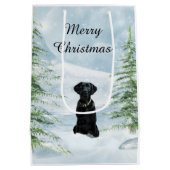 黒い実験室のクリスマス ミディアムペーパーバッグ (裏面)