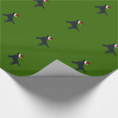 黒い実験室のサンタの包装紙 ラッピングペーパー (角)