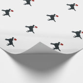 黒い実験室のサンタの包装紙 ラッピングペーパー (角)