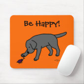 黒い実験室のフレンドリーな漫画のラブラドール マウスパッド (マウス)