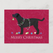 黒い実験室のメリークリスマスのデザイン シーズンポストカード (正面)