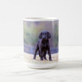 黒い実験室の子犬の地位 コーヒーマグカップ