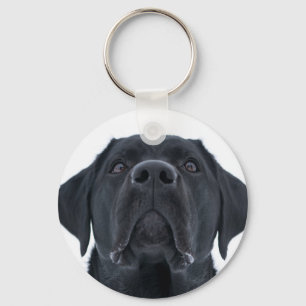 黒い実験室のkeychain、ラブラドル犬の恋人のラベル キーホルダー