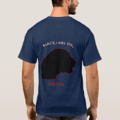 黒い実験室インク。 デザインのロゴのティー Tシャツ (裏面)