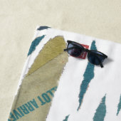 黒い実験室、ラブラドル・レトリーバー犬、モダン、ビーチ犬 ビーチタオル (インサイチュ)