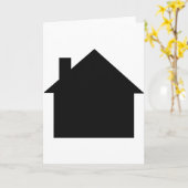 黒い家のアイコン カード (黄色い花)
