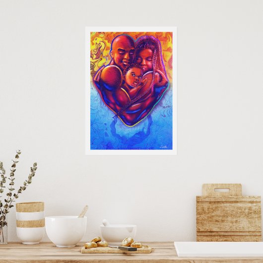 黒い家族の愛 ポスター (キッチン)