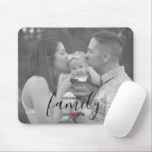 黒い家族会議。年と赤いハート家族の写真 マウスパッド (マウス)