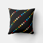 黒い対角ドットMOJO枕 クッション (裏面)