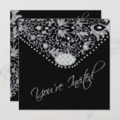 黒い封筒 – 招待状 – お好みのアイテム (正面/裏面)