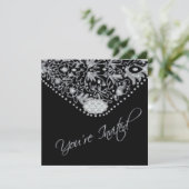 黒い封筒 – 招待状 – お好みのアイテム (スタンド正面)