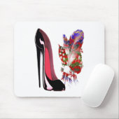 黒い小剣の靴および花束 マウスパッド (マウス)